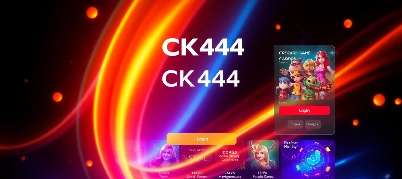 Secure ck444 login process on a sleek gaming platform with vibrant visuals and user-friendly interface, ensuring smooth access for players.