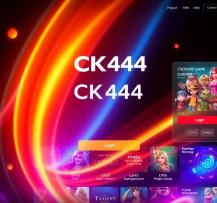 Secure ck444 login process on a sleek gaming platform with vibrant visuals and user-friendly interface, ensuring smooth access for players.