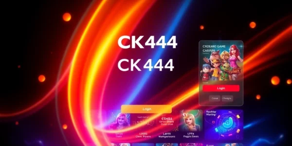 Secure ck444 login process on a sleek gaming platform with vibrant visuals and user-friendly interface, ensuring smooth access for players.