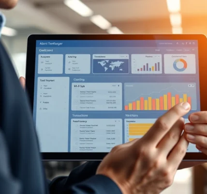 Real estate transaction management in action: agent managing multiple deals on a digital platform, showcasing efficiency and organization.