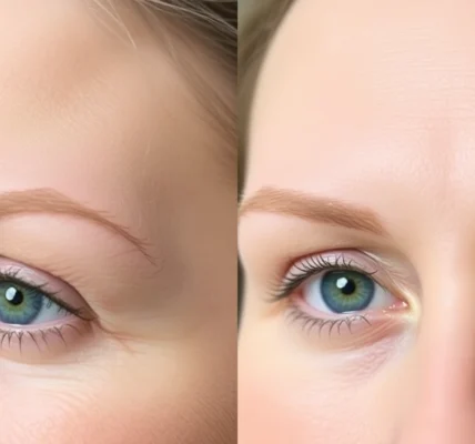 Refined eyes showcasing natural results of Oberlidstraffung Zürich on a patient, emphasizing eyelid rejuvenation and freshness.