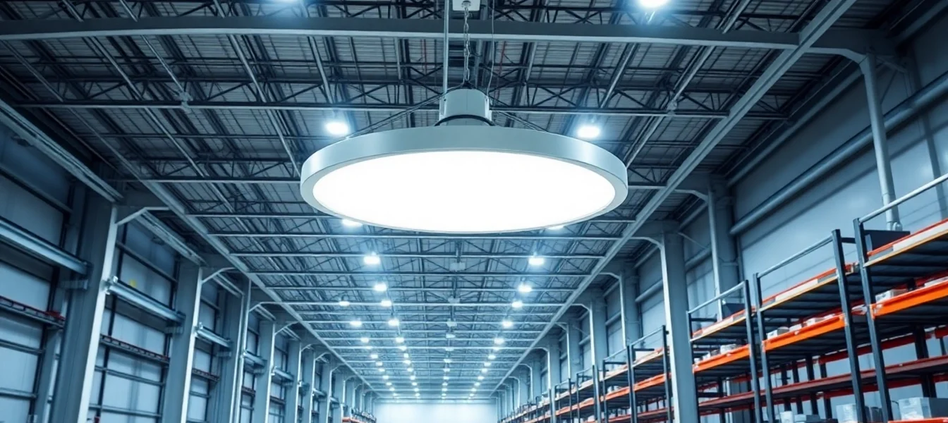 Moderne LED-Beleuchtung in einer Industriehalle