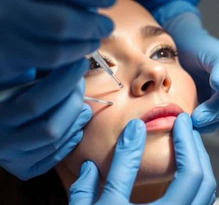 Fettwegspritze Zürich in action: dermatologist administering injection for fat reduction, highlighting precision and care.