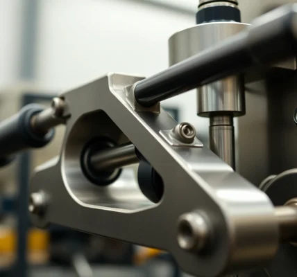 Effiziente pneumatische spannvorrichtung beim Spannprozess, zeigt präzise Kraftübertragung und Handling für Werkstücke.