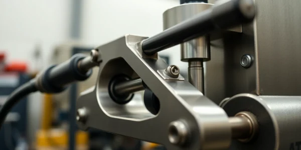Effiziente pneumatische spannvorrichtung beim Spannprozess, zeigt präzise Kraftübertragung und Handling für Werkstücke.