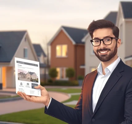 Immobilien Grevenbroich: Professional real estate agent showcasing a modern family home in a desirable Grevenbroich neighborhood, highlighting high-quality service.