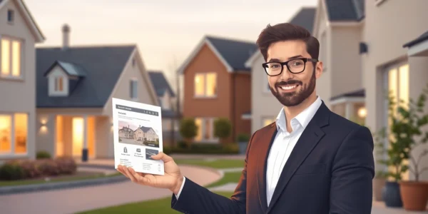 Immobilien Grevenbroich: Professional real estate agent showcasing a modern family home in a desirable Grevenbroich neighborhood, highlighting high-quality service.