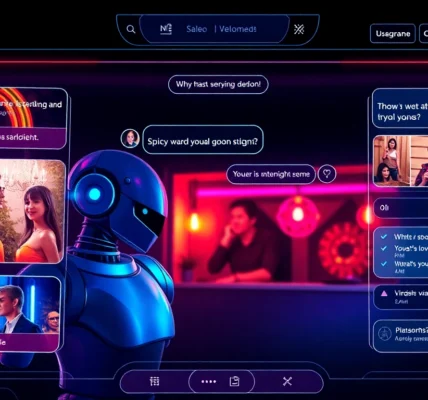 Spicy AI Chat app showcasing an engaging and realistic conversation with vibrant visuals for user immersion, emphasizing privacy and personalization.