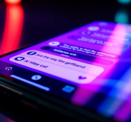 AI girlfriend app interface showcasing a realistic and engaging virtual conversation, emphasizing emotional connection and digital intimacy.