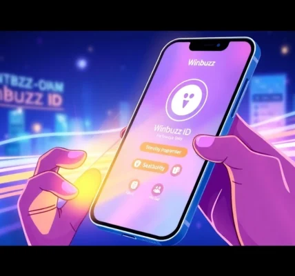 Winbuzz ID user accessing online betting platform on mobile device with vibrant interface and