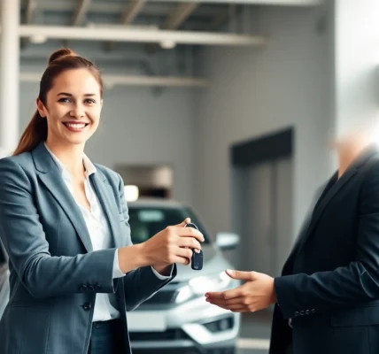 Compro auto torino service showcasing a satisfied customer receiving payment for their car