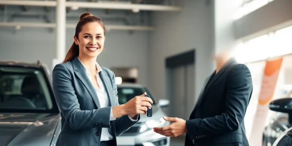 Compro auto torino service showcasing a satisfied customer receiving payment for their car