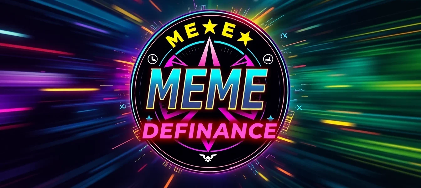 Meme Coin Defiance logo displays rebellious spirit with bold graphics and vibrant colors for