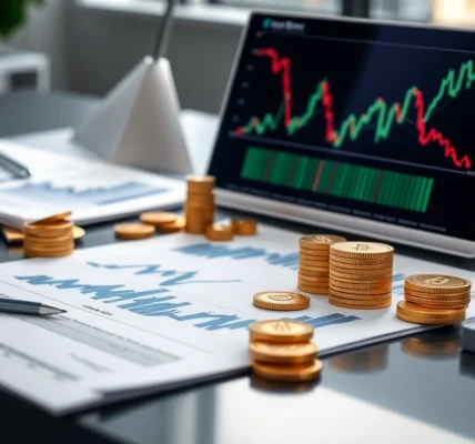 Professional financial advisor analyzing alternative investment guides and diversified assets