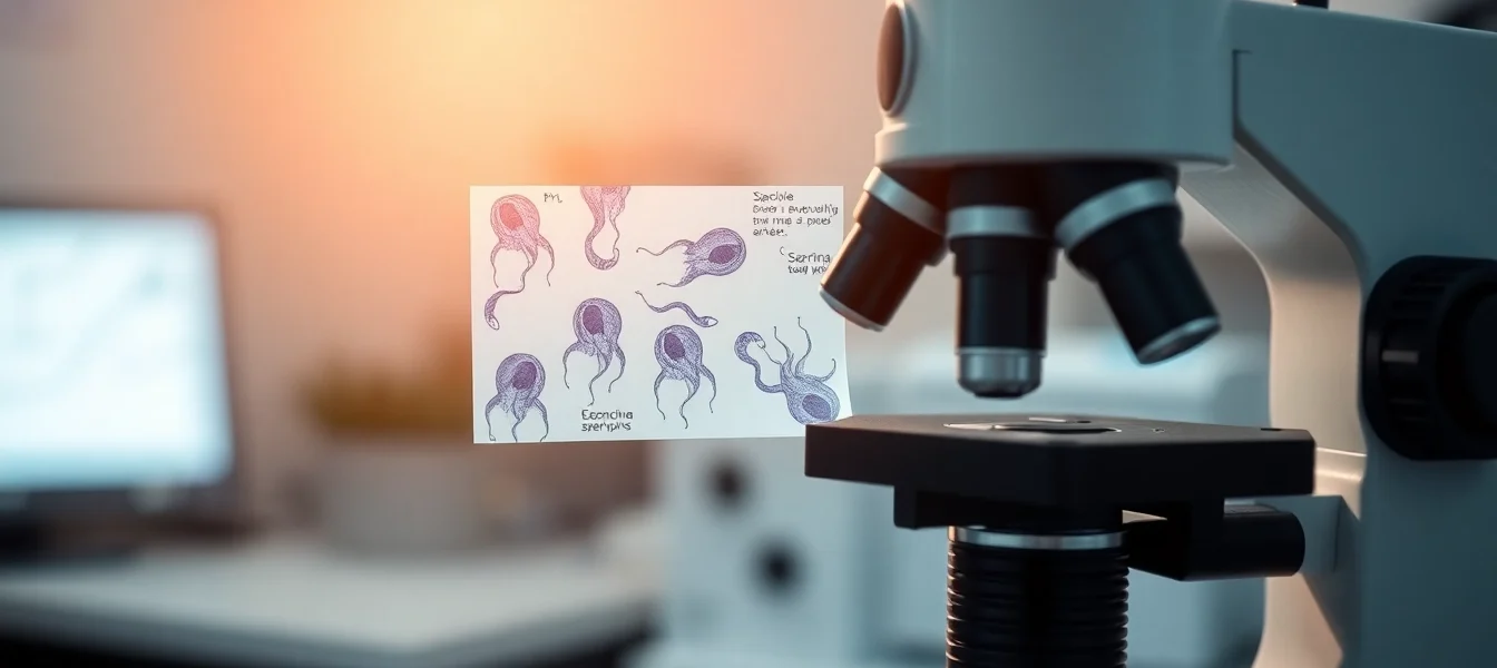 Detailed spermiogramma analysis in a clinical laboratory for male fertility assessment