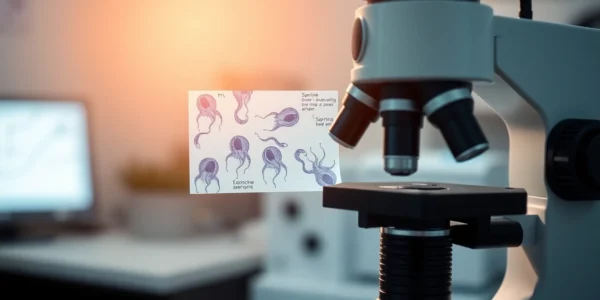 Detailed spermiogramma analysis in a clinical laboratory for male fertility assessment
