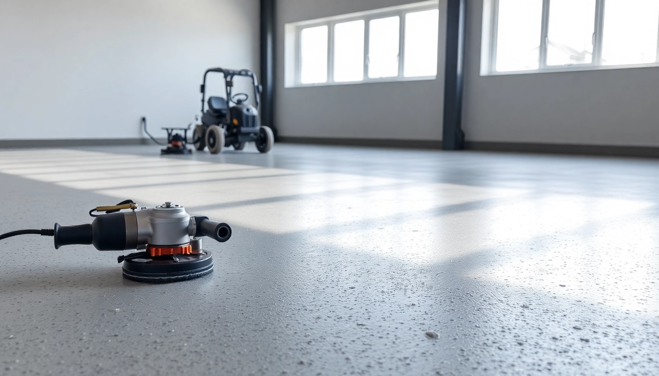 Expert floor preparation Birmingham services demonstrating surface grinding and surface
