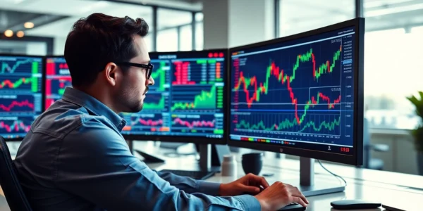 Trading view platform showcases detailed financial charts and analysis tools for traders and